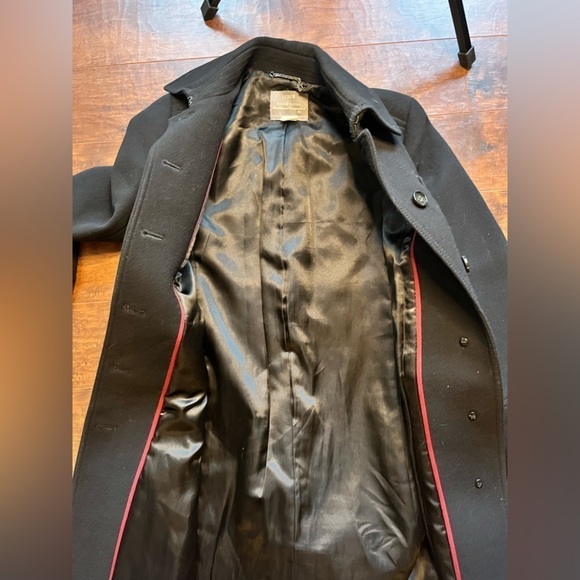 J. Crew Double Cloth By Manifaturra De Carmignano Italy Black Long Button Jacket - Picture 3 of 10